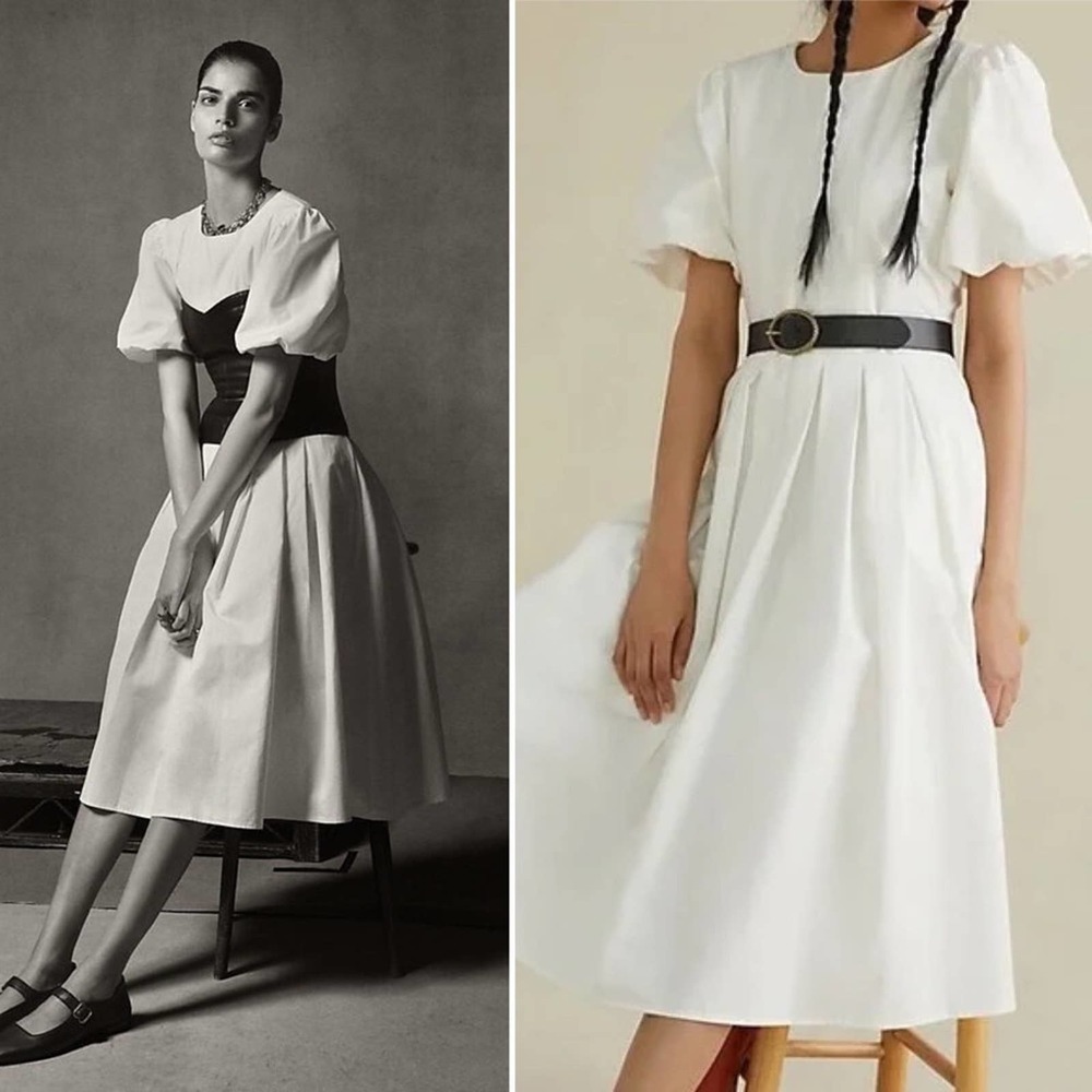 Anthropologie x Eri + Ali Corset-Seamed Midi Dress Size 4